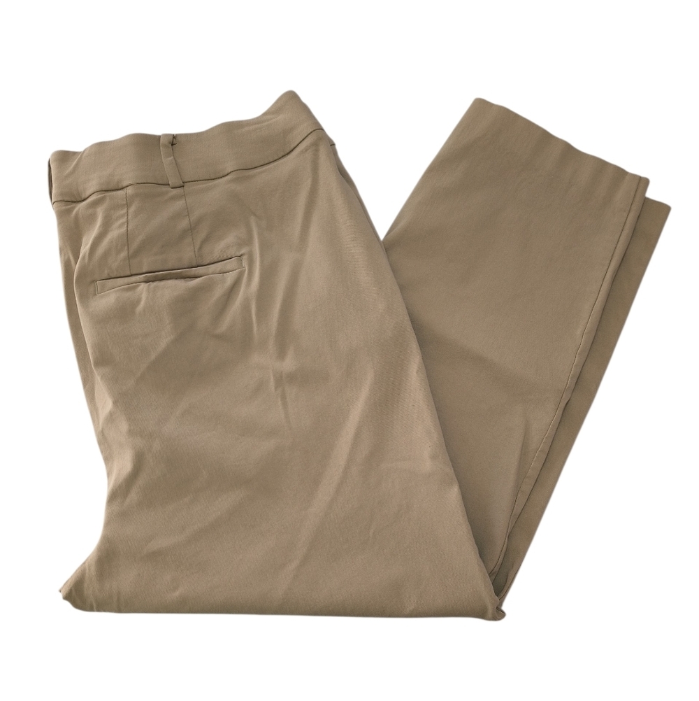 Lane Bryant Plus Size Tan "The Allie" Cropped Trousers Size 24